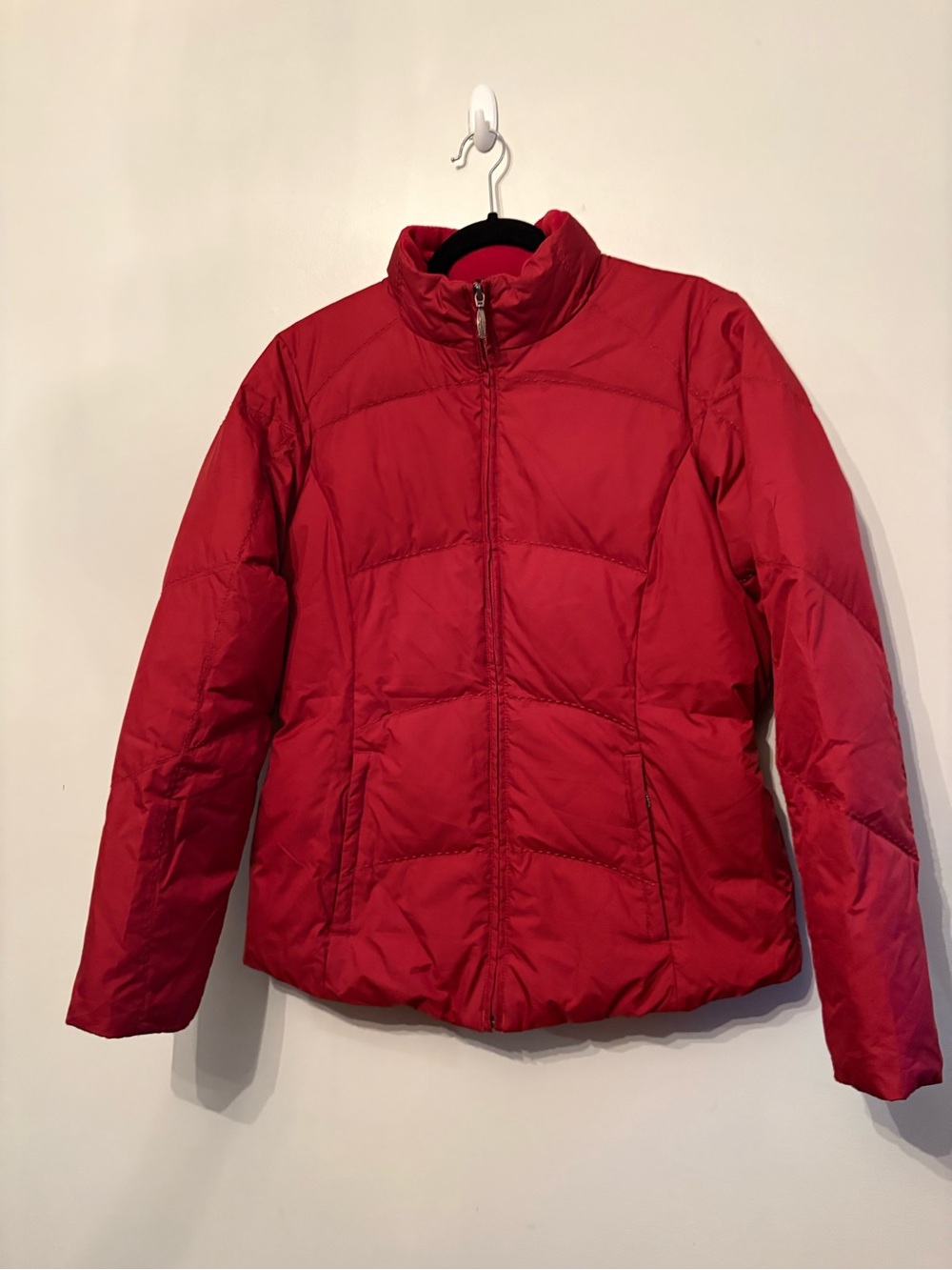 Eddie Bauer Puffer Jacket Quilted Goose Down women’s medium Tall